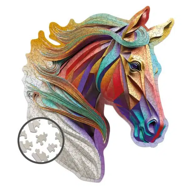 cal aerisit puzzle din lemn