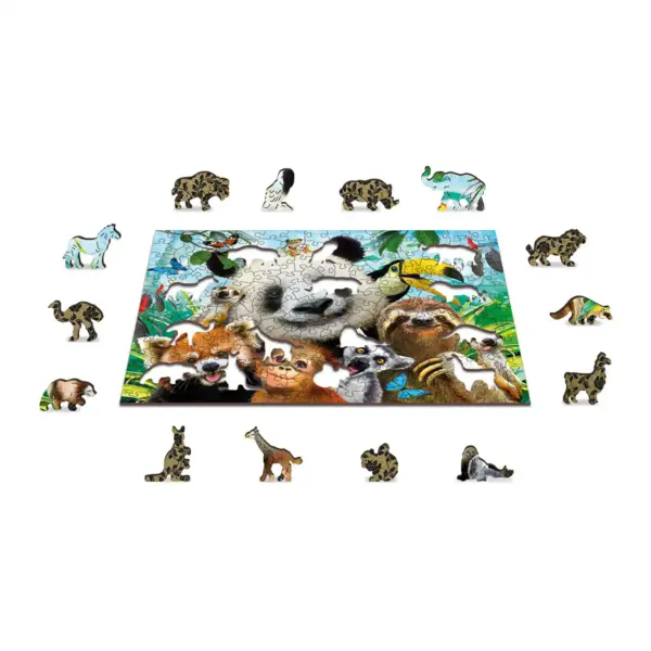 üdvözöl a dzsungel fa puzzle