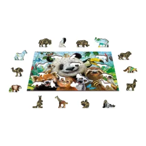 bun venit în junglă puzzle din lemn