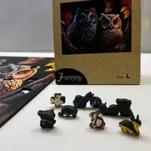 bufnițe imperiu puzzle din lemn