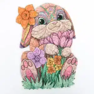 iepuraș pufos puzzle din lemn