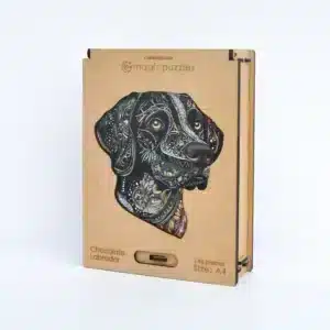 Chocolate Labrador puzzle din lemn 146 piese