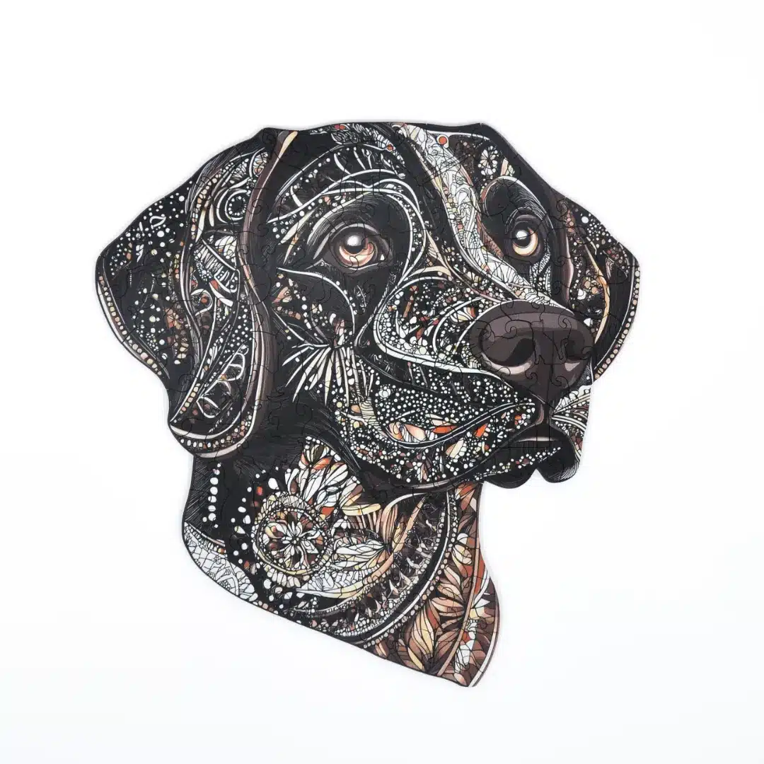 ciocolata labrador puzzle din lemn