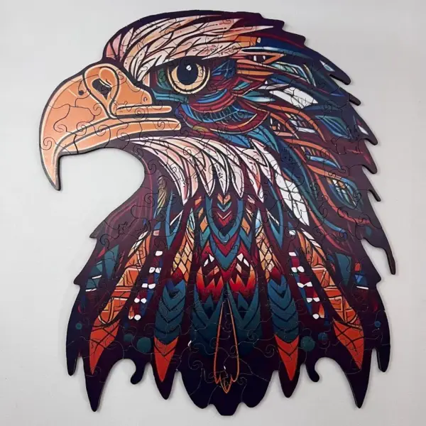 vultur maiestuos puzzle din lemn