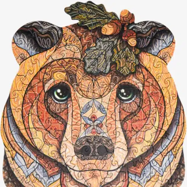 urs de pădure puzzle din lemn
