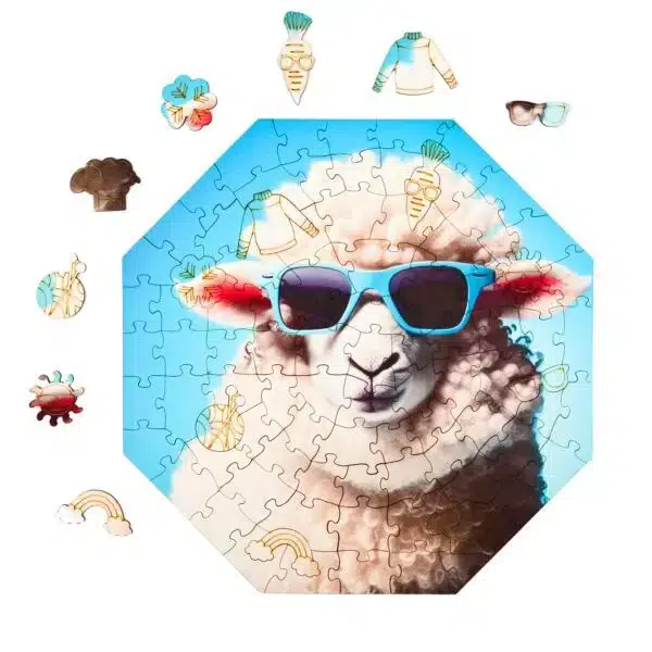 funky bárány fa puzzle