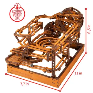 Pistă cu bile puzzle 3D din lemn