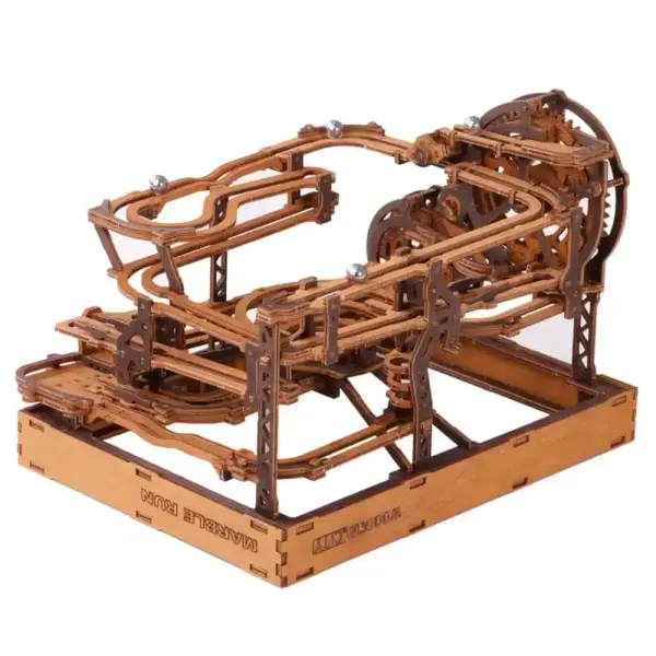 Pistă cu bile puzzle 3D din lemn