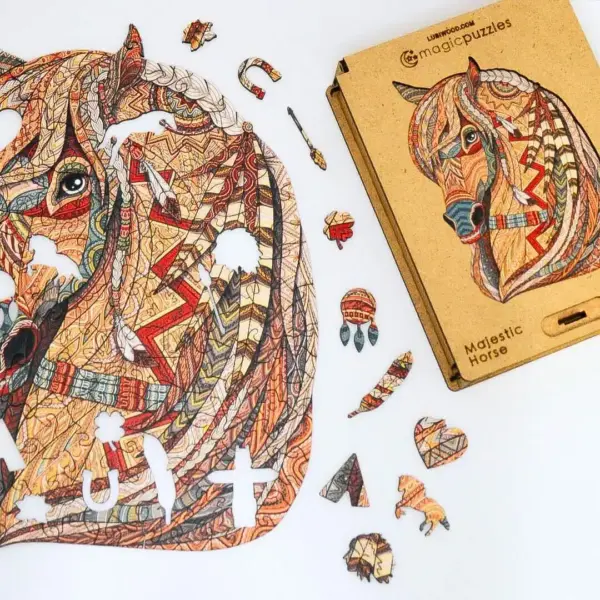 Puzzle din lemn Cal Măreț