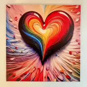 puzzle din lemn cu inima stralucitoare