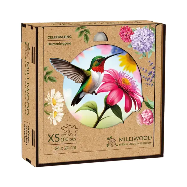 colibri puzzle din lemn