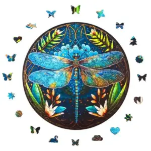 könnyedség szitakötő mandala fa puzzle