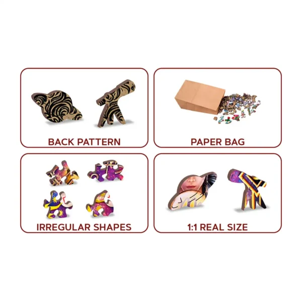 vioară masă muzicală puzzle din lemn