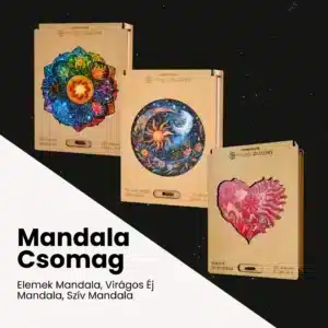 Pachet de puzzle din lemn Mandala