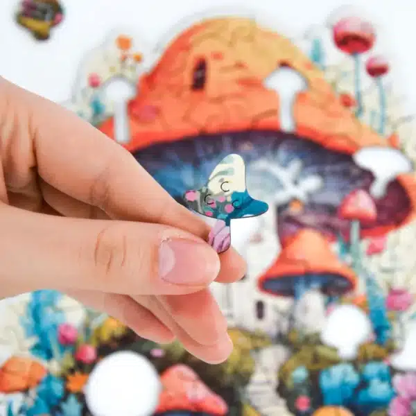 ciuperci casa puzzle din lemn