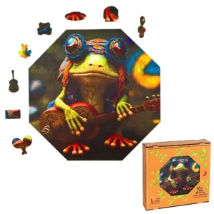 Broasca Muzicantă puzzle din lemn