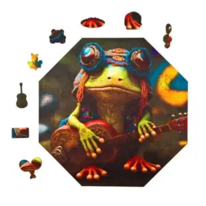 Broasca Muzicantă puzzle din lemn