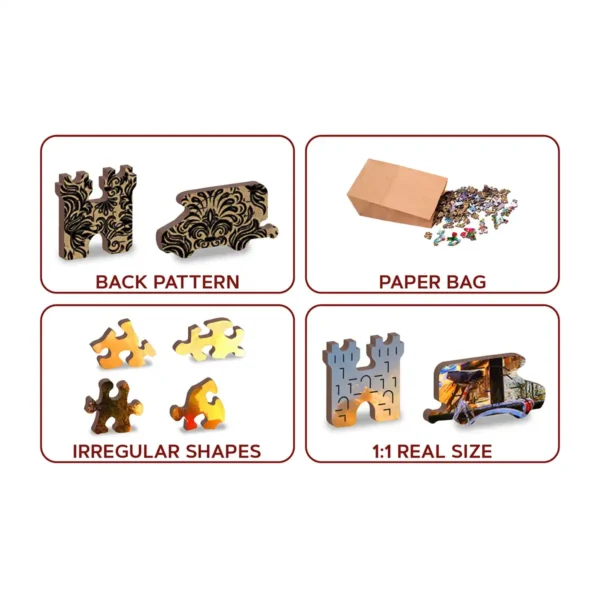 biciclete în Amsterdam puzzle din lemn