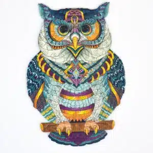 Cosmic Owl puzzle din lemn