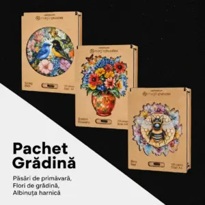 Pachet puzzle din lemn de grădină