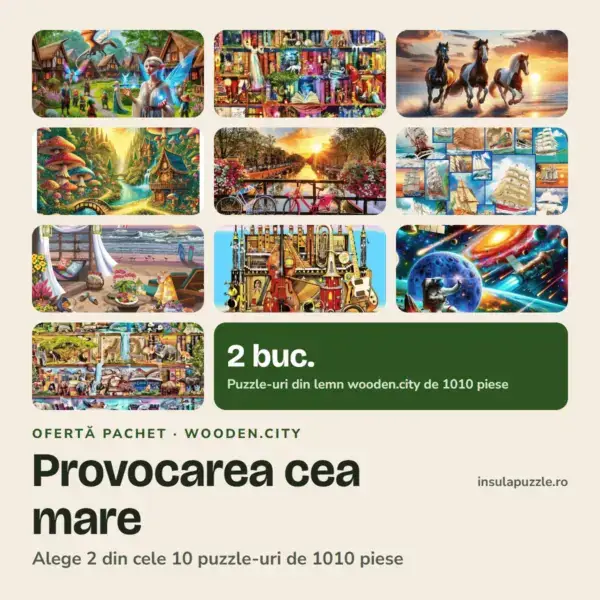 Pachet puzzle din lemn Provocarea cea mare