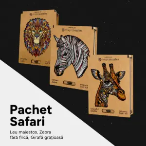 Pachet puzzle din lemn Safari
