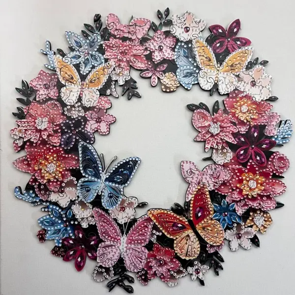 fluturi coroniță puzzle din lemn