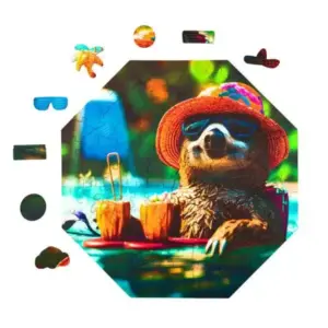 Leneș Relaxat puzzle din lemn