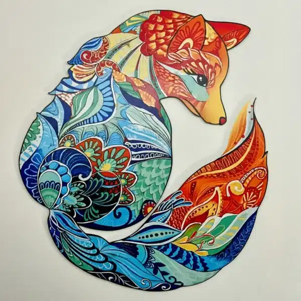 Gentle Fox Puzzle din lemn