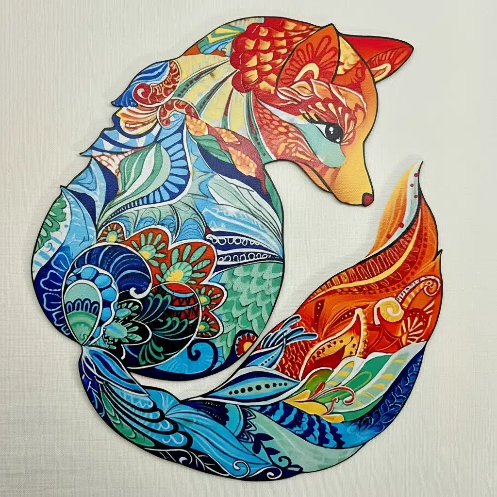 Gentle Fox Puzzle din lemn