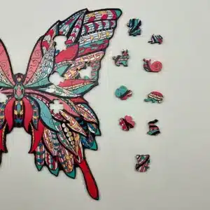 pernă colorat puzzle din lemn