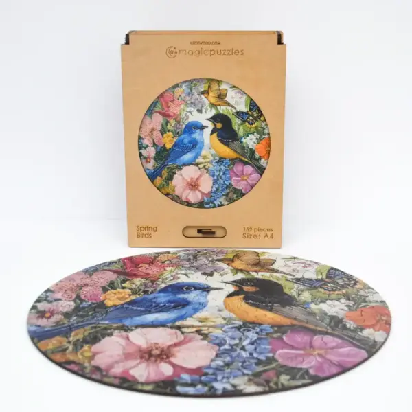 tavaszi madarak fa puzzle