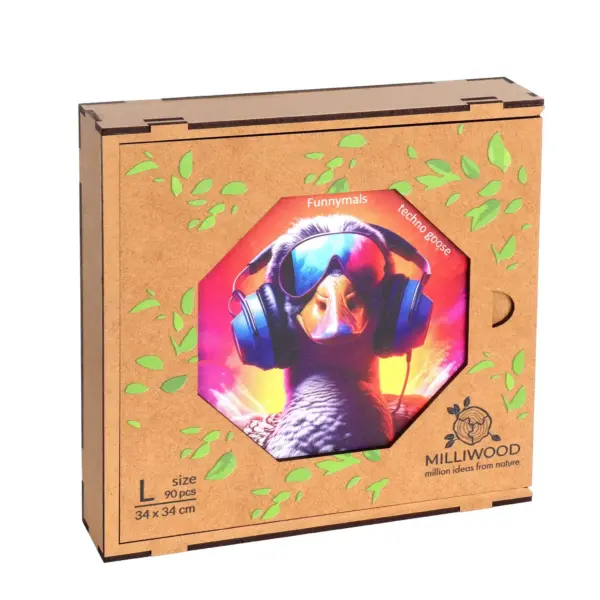 Gâscă Techno puzzle din lemn
