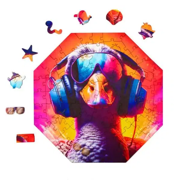 techno goose puzzle din lemn