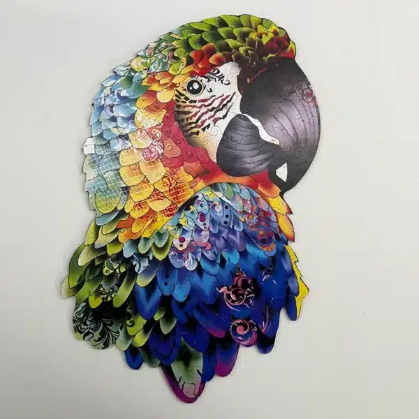 papagal tropical puzzle din lemn