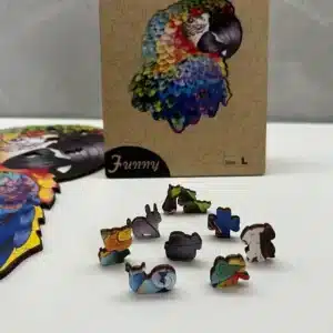 papagal tropical puzzle din lemn