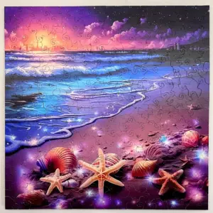 tündöklő tengerpart fa puzzle
