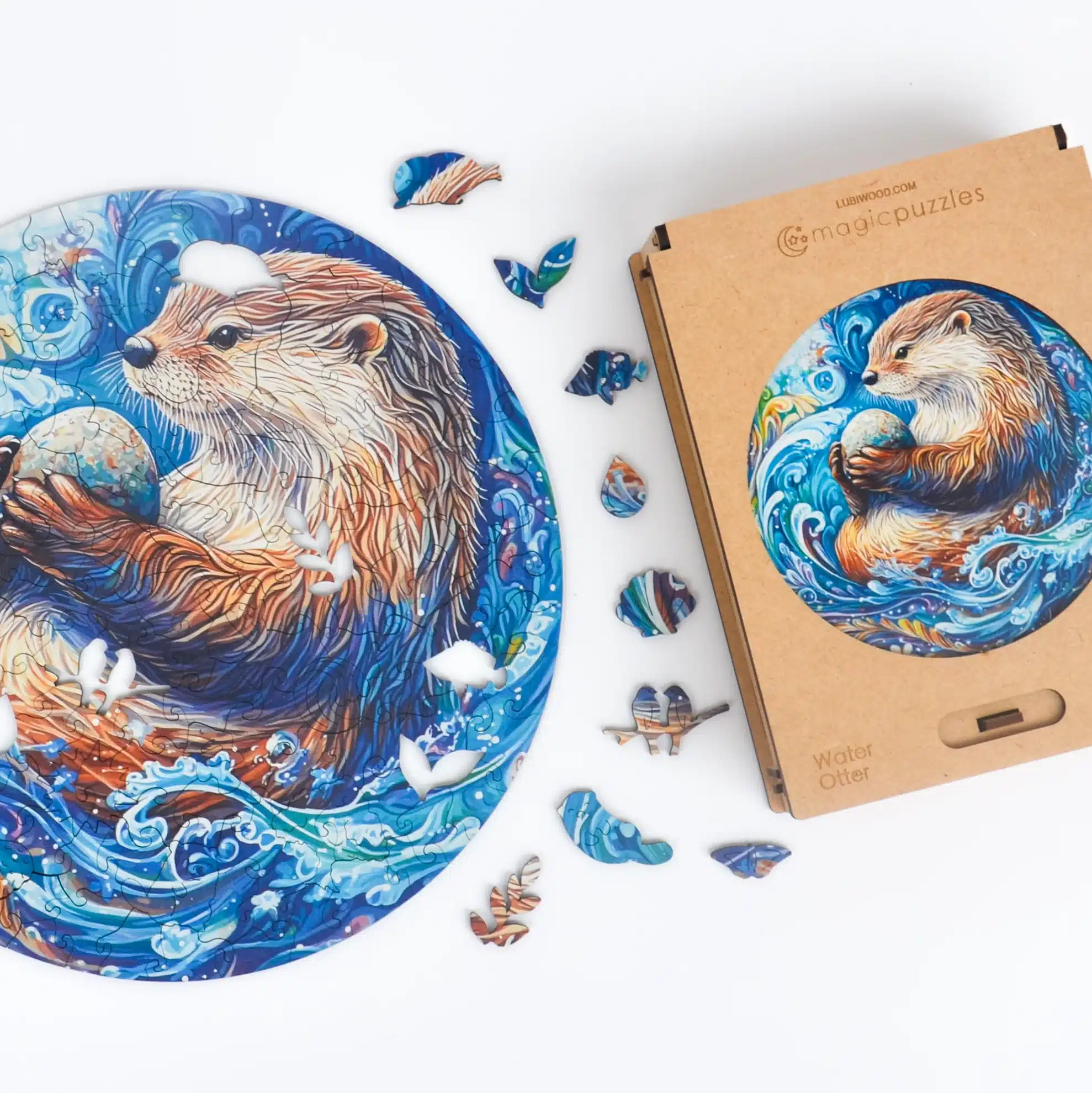Water Otter puzzle din lemn 167 piese