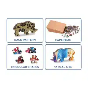 vulpe mistică puzzle din lemn