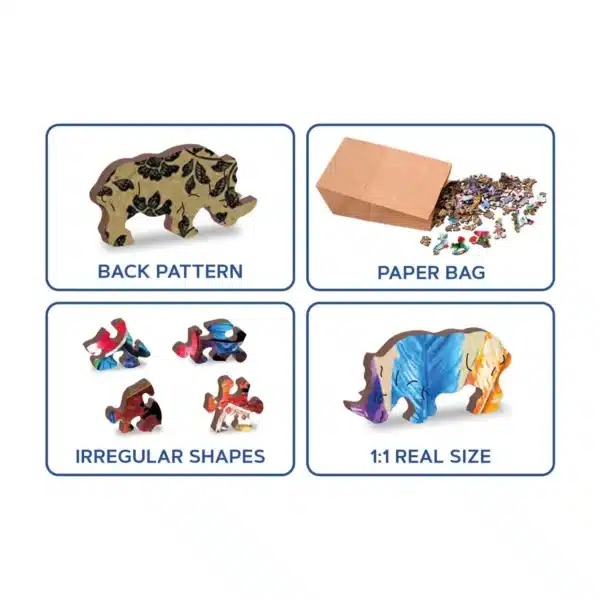 vulpe mistică puzzle din lemn