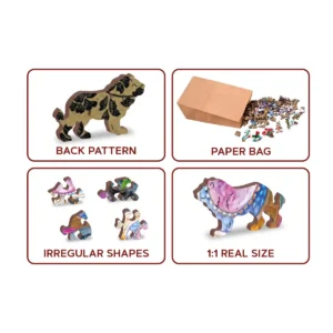 tigru mistic puzzle din lemn