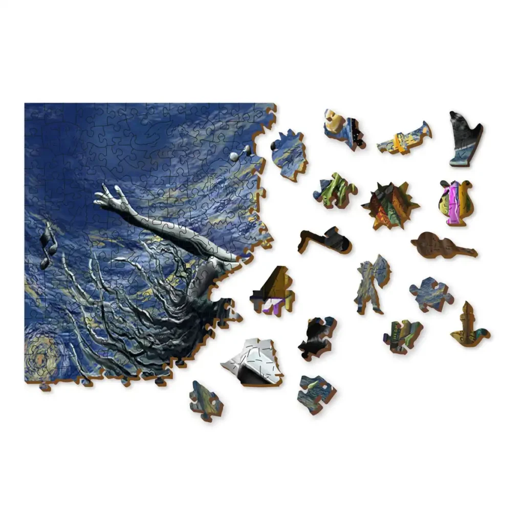 puzzle din lemn fantezie muzicală