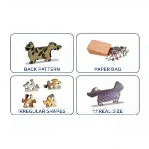 kiskutyák párizsban fa puzzle