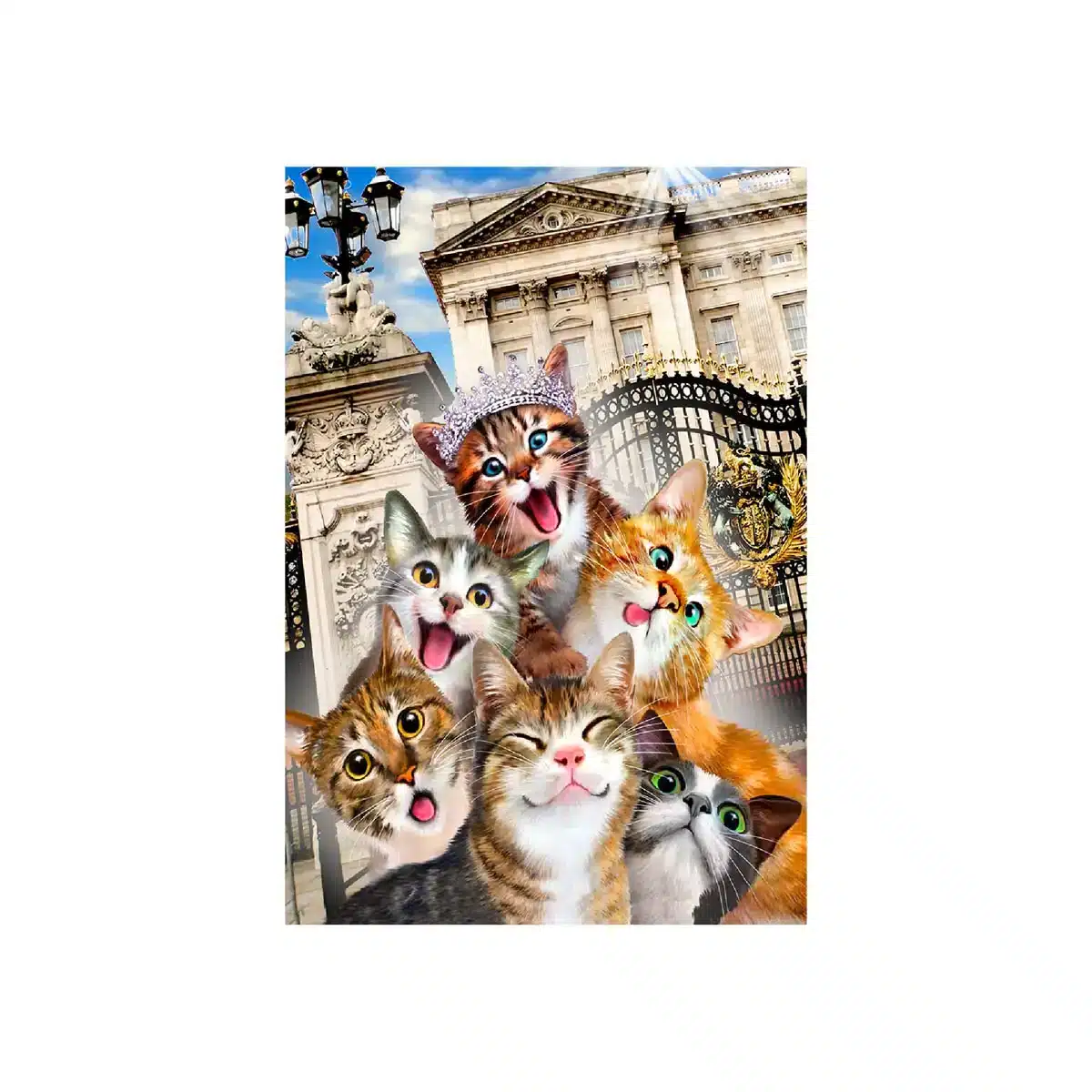 pisicuțe în Londra puzzle din lemn