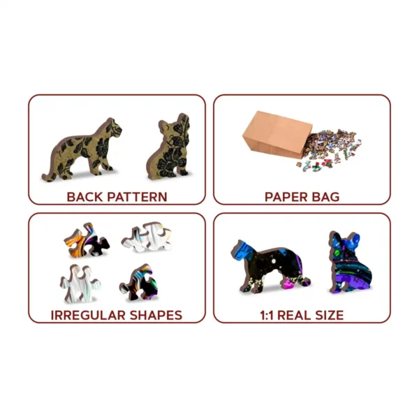 yorkshire terrier puzzle din lemn