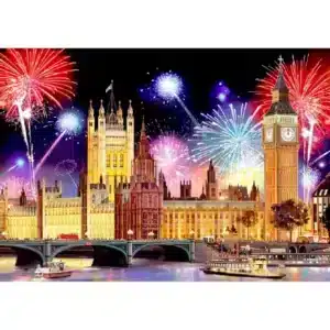 Londra noaptea puzzle din lemn