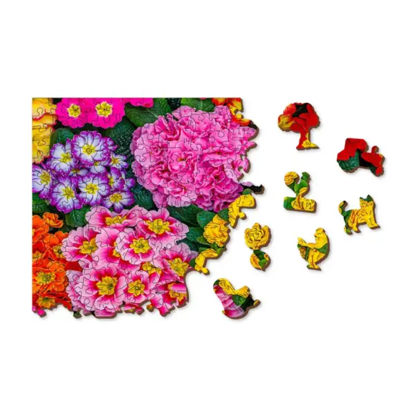 viruló virágok fa puzzle