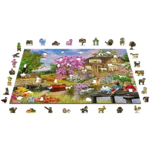 Casă de primăvară din lemn Puzzle