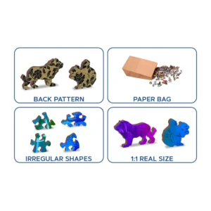 păsări din paradis puzzle din lemn