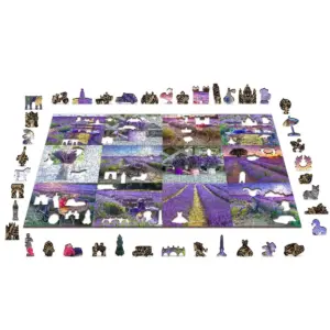 francia levendula fa puzzle
